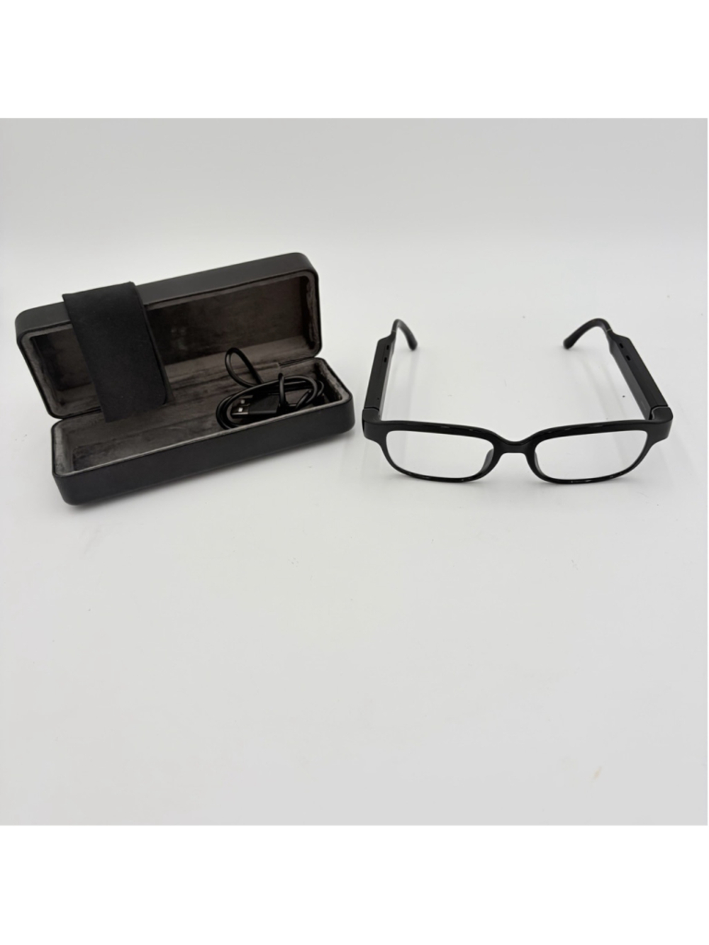 Amazon Echo Frames GR79BR Smart Glasses w/ Charging Case & Cable Untested
